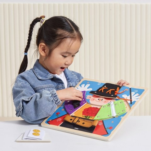VIGA Drewniana Tablica Manipulacyjna Klamry Zamki Magik Monstessori Viga Toys VIGA Drewniana Tablica Manipulacyjna Klamry Zamki Magik Monstessori Viga Toys