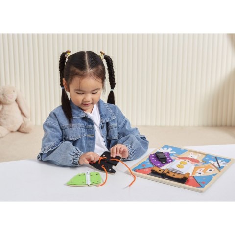VIGA Drewniana Tablica Manipulacyjna Klamry Zamki Magik Monstessori Viga Toys VIGA Drewniana Tablica Manipulacyjna Klamry Zamki Magik Monstessori Viga Toys