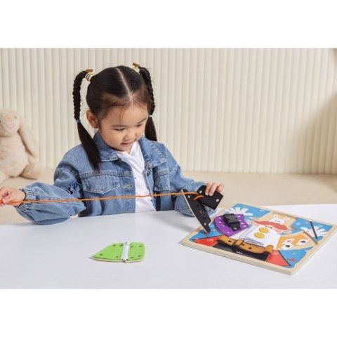 VIGA Drewniana Tablica Manipulacyjna Klamry Zamki Magik Monstessori Viga Toys VIGA Drewniana Tablica Manipulacyjna Klamry Zamki Magik Monstessori Viga Toys