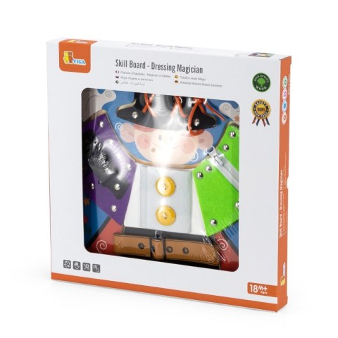 VIGA Drewniana Tablica Manipulacyjna Klamry Zamki Magik Monstessori Viga Toys VIGA Drewniana Tablica Manipulacyjna Klamry Zamki Magik Monstessori Viga Toys