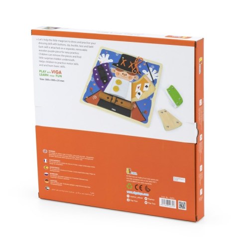 VIGA Drewniana Tablica Manipulacyjna Klamry Zamki Magik Monstessori Viga Toys VIGA Drewniana Tablica Manipulacyjna Klamry Zamki Magik Monstessori Viga Toys