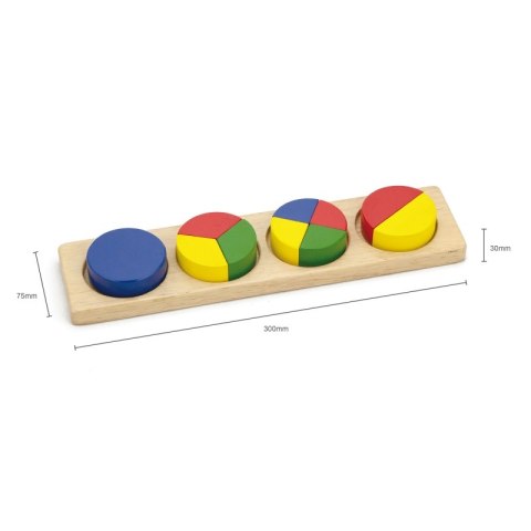 VIGA Drewniana Układanka Klocki Matematyczne Ułamki 10 Klocków Montessori Viga Toys VIGA Drewniana Układanka Klocki Matematyczne Ułamki 10 Klocków Montessori Viga Toys