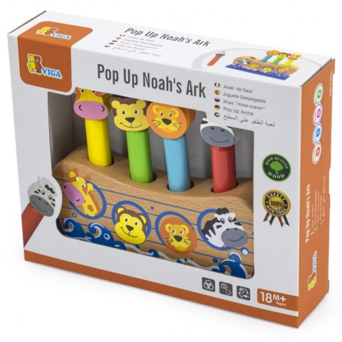 VIGA Drewniane Skaczące Zwierzątka Arka Noego Viga Toys VIGA Drewniane Skaczące Zwierzątka Arka Noego Viga Toys