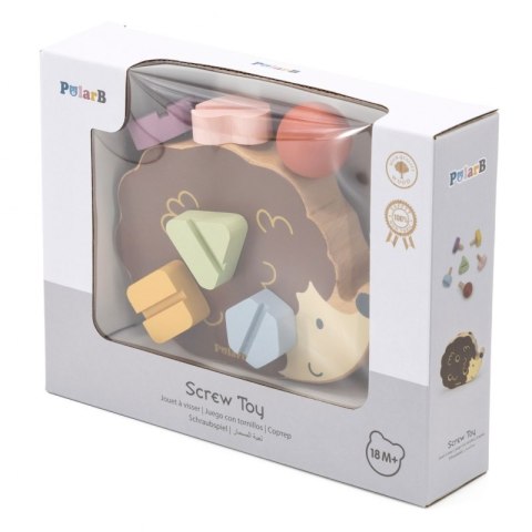VIGA PolarB Drewniana Zabawka Konstrukcyjna Jeżyk ze Śrubkami Montessori Viga Toys VIGA PolarB Drewniana Zabawka Konstrukcyjna Jeżyk ze Śrubkami Montessori Viga Toys
