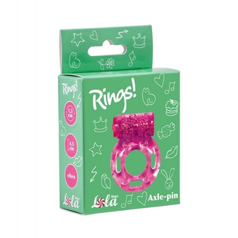 Cockring with vibration Rings Axle-pin pink Lola Toys Cockring with vibration Rings Axle-pin pink Lola Toys
