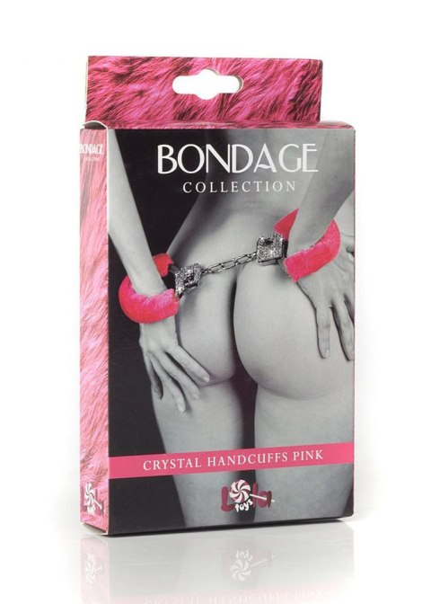 Kajdanki-Wristcuffs with crisatls BONDAGE pink Lola Toys Kajdanki-Wristcuffs with crisatls BONDAGE pink Lola Toys