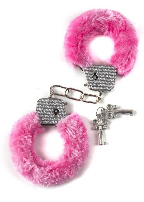 Kajdanki-Wristcuffs with crisatls BONDAGE pink Lola Toys Kajdanki-Wristcuffs with crisatls BONDAGE pink Lola Toys