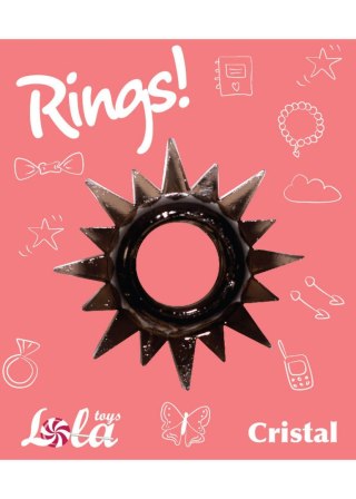 Pierścień-Cockring Rings Cristal black Lola Toys