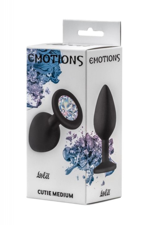 Plug-Anal Plug Emotions Cutie Medium Black Clear crystal Lola Toys Plug-Anal Plug Emotions Cutie Medium Black Clear crystal Lola Toys