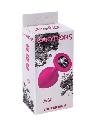 Plug-Anal Plug Emotions Cutie Medium Pink dark black crystal Lola Toys