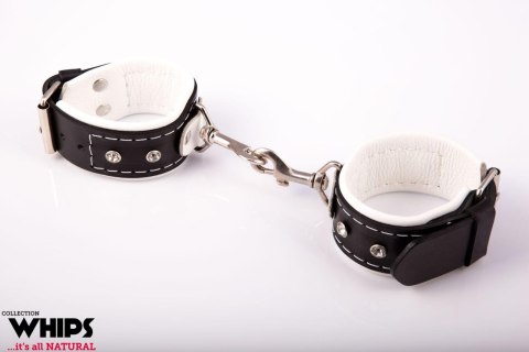 Kajdanki- Kajdanki damskie, z karabińczykami, białe Whips Collections Kajdanki- Kajdanki damskie, z karabińczykami, białe Whips Collections