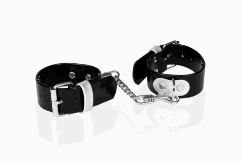 Kajdanki-WHIPS lakier, kajdanki damskie na ręce, czarne, gładkie Whips Collections Kajdanki-WHIPS lakier, kajdanki damskie na ręce, czarne, gładkie Whips Collections