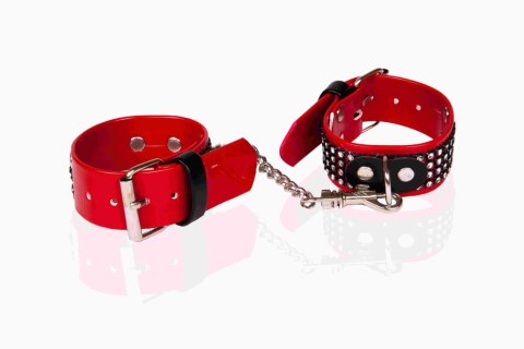 Kajdanki-WHIPS lakier, kajdanki damskie na ręce, czerwone, kryształki Whips Collections Kajdanki-WHIPS lakier, kajdanki damskie na ręce, czerwone, kryształki Whips Collections