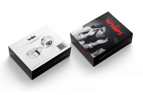 Kajdanki-WHIPS lakier, kajdanki damskie na ręce, srebrne Whips Collections Kajdanki-WHIPS lakier, kajdanki damskie na ręce, srebrne Whips Collections