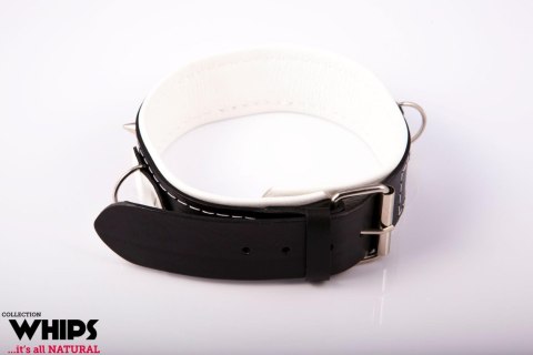 Wiązania - Obroża niewolnika ze smyczą, biała Whips Collections Wiązania - Obroża niewolnika ze smyczą, biała Whips Collections