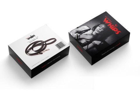 Wiązania-WHIPS lakier, smycz do obroży, czarna Whips Collections Wiązania-WHIPS lakier, smycz do obroży, czarna Whips Collections