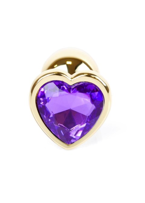 Plug-Jewellery Gold Heart PLUG- Purple B - Series HeavyFun