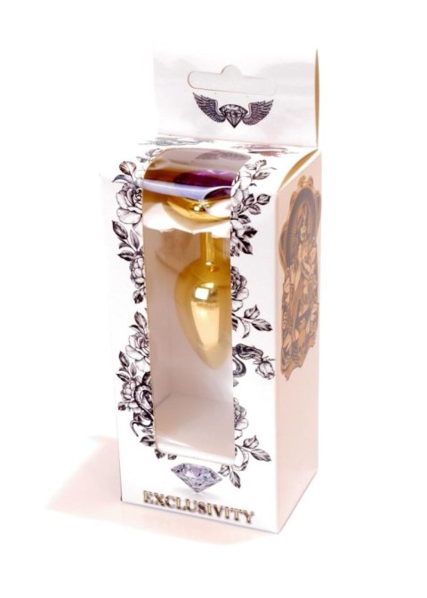 Plug-Jewellery Gold Heart PLUG- Purple B - Series HeavyFun
