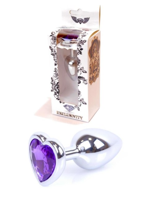 Plug-Jewellery Silver Heart PLUG- Purple B - Series HeavyFun