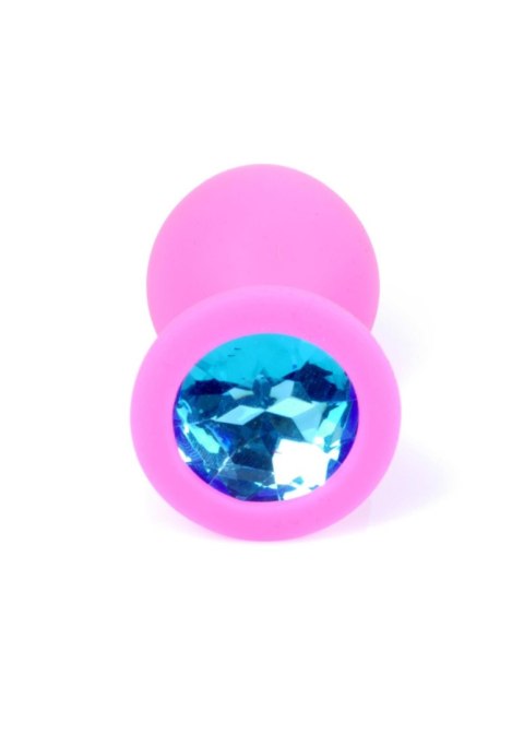 Plug-Jewellery Pink Silicon PLUG Medium- Light Blue Diamond B - Series HeavyFun Plug-Jewellery Pink Silicon PLUG Medium- Light Blue Diamond B - Series HeavyFun
