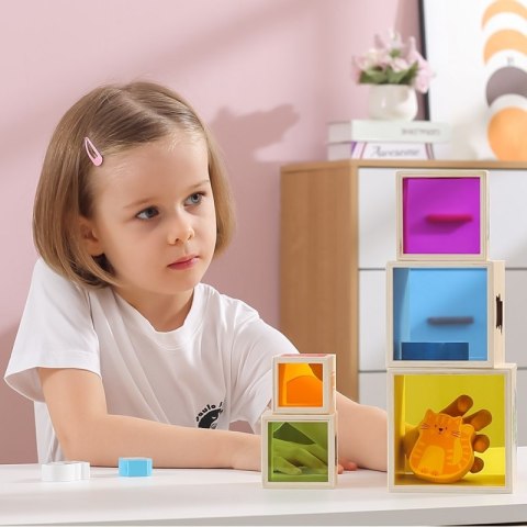 VIGA Drewniana Piramidka Układanka Klocki Sorter Montessori Viga Toys VIGA Drewniana Piramidka Układanka Klocki Sorter Montessori Viga Toys