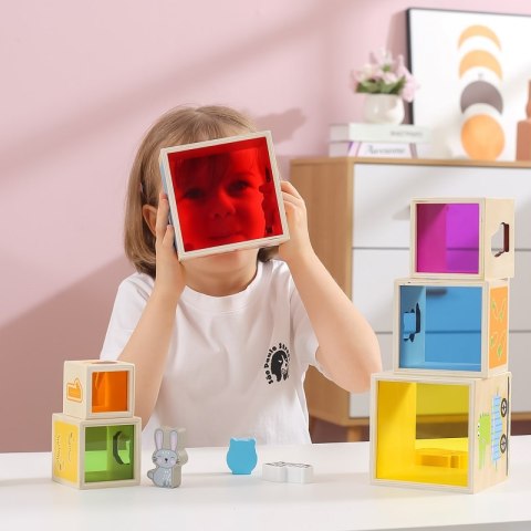 VIGA Drewniana Piramidka Układanka Klocki Sorter Montessori Viga Toys VIGA Drewniana Piramidka Układanka Klocki Sorter Montessori Viga Toys