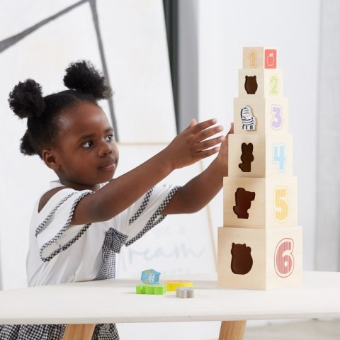 VIGA Drewniana Piramidka Układanka Klocki Sorter Montessori Viga Toys VIGA Drewniana Piramidka Układanka Klocki Sorter Montessori Viga Toys