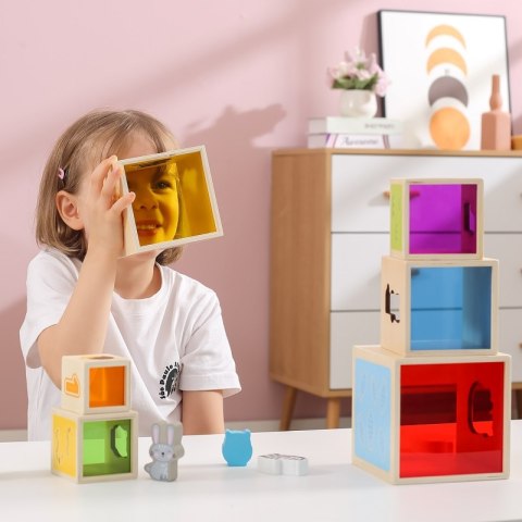 VIGA Drewniana Piramidka Układanka Klocki Sorter Montessori Viga Toys VIGA Drewniana Piramidka Układanka Klocki Sorter Montessori Viga Toys