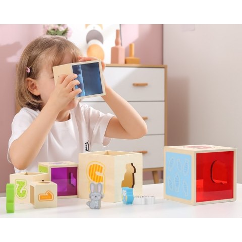 VIGA Drewniana Piramidka Układanka Klocki Sorter Montessori Viga Toys VIGA Drewniana Piramidka Układanka Klocki Sorter Montessori Viga Toys
