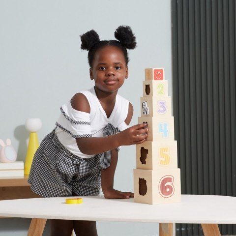 VIGA Drewniana Piramidka Układanka Klocki Sorter Montessori Viga Toys VIGA Drewniana Piramidka Układanka Klocki Sorter Montessori Viga Toys