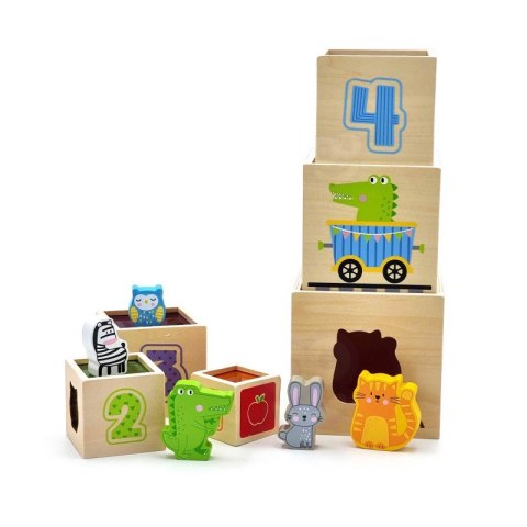 VIGA Drewniana Piramidka Układanka Klocki Sorter Montessori Viga Toys VIGA Drewniana Piramidka Układanka Klocki Sorter Montessori Viga Toys