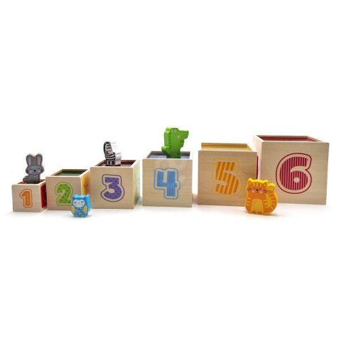 VIGA Drewniana Piramidka Układanka Klocki Sorter Montessori Viga Toys VIGA Drewniana Piramidka Układanka Klocki Sorter Montessori Viga Toys