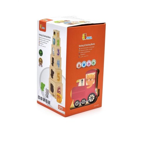 VIGA Drewniana Piramidka Układanka Klocki Sorter Montessori Viga Toys VIGA Drewniana Piramidka Układanka Klocki Sorter Montessori Viga Toys