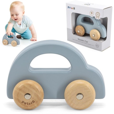 VIGA PolarB Drewniany Samochodzik do Pchania Niebieski Viga Toys VIGA PolarB Drewniany Samochodzik do Pchania Niebieski Viga Toys