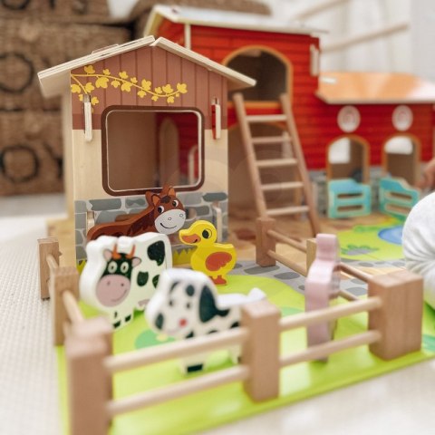 WOOPIE GREEN Mega Farma Figurki Zwierząt Stajnia Obora Kurnik 18 el. Woopie