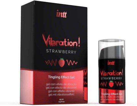 Żel-VIBRATION STRAWBERRY 15 ml Intt Żel-VIBRATION STRAWBERRY 15 ml Intt
