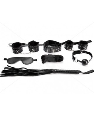 7 Pieces Black Bondage Set Argus