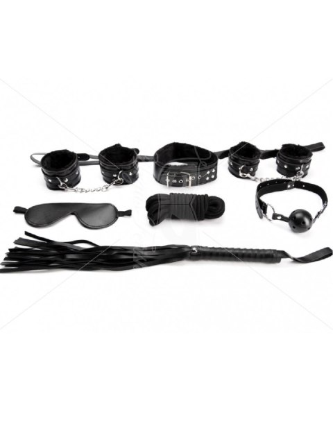 7 Pieces Black Bondage Set Argus 7 Pieces Black Bondage Set Argus