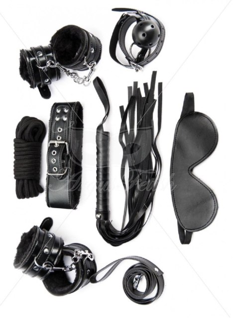7 Pieces Black Bondage Set Argus 7 Pieces Black Bondage Set Argus