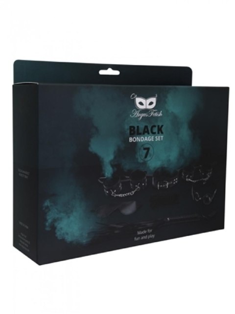 7 Pieces Black Bondage Set Argus 7 Pieces Black Bondage Set Argus
