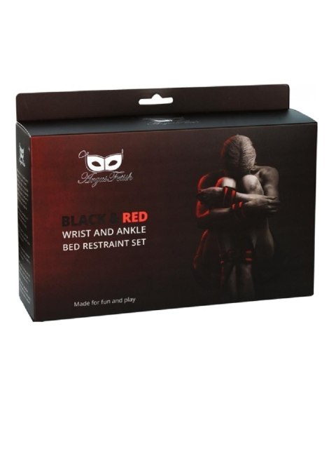 Black And Red Wrist And Ankle Bed Argus Black And Red Wrist And Ankle Bed Argus