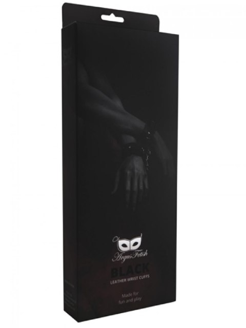 Black Leather Wrist Cuffs Argus Black Leather Wrist Cuffs Argus