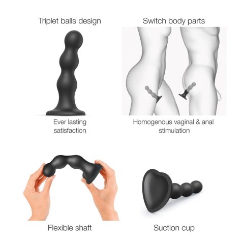 DILDO PLUG BALLS NOIR - XXL Strap-on-me DILDO PLUG BALLS NOIR - XXL Strap-on-me