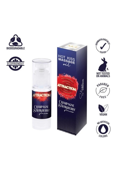 MASSAGE OIL ATTRACTION CHAMPAGNE STRAWBERRY 50 ML Attraction MASSAGE OIL ATTRACTION CHAMPAGNE STRAWBERRY 50 ML Attraction