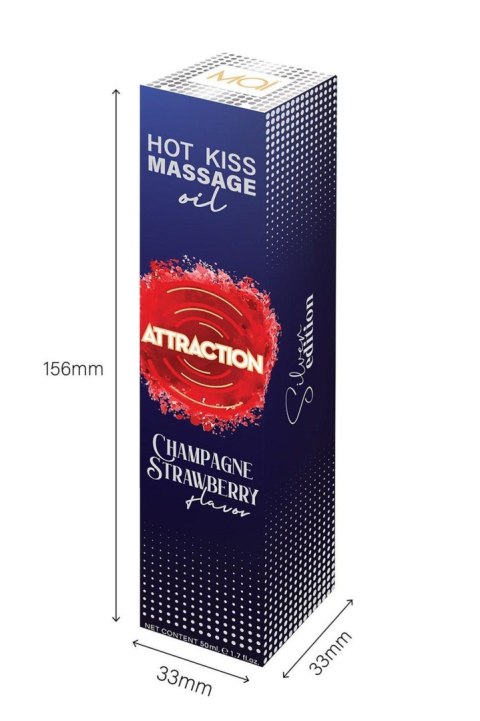 MASSAGE OIL ATTRACTION CHAMPAGNE STRAWBERRY 50 ML Attraction MASSAGE OIL ATTRACTION CHAMPAGNE STRAWBERRY 50 ML Attraction