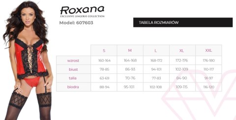 Gorset i stringi 6077 red XL Roxana Gorset i stringi 6077 red XL Roxana