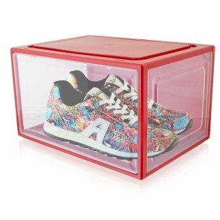 3X BOX NA BUTY ORGANIZER PUDEŁKO CZERWONE DO ROZM. 47 BITUXX