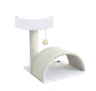 DRAPAK DLA KOTA LEGOWISKO+BUDKA BIAŁO-BEŻOWY 43CM ANIMEL