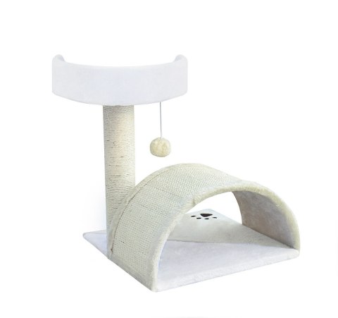 DRAPAK DLA KOTA LEGOWISKO+BUDKA BIAŁO-BEŻOWY 43CM ANIMEL