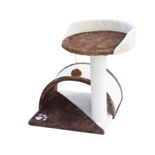 DRAPAK DLA KOTA LEGOWISKO+BUDKA BIAŁO-BRĄZOWY 43CM ANIMEL